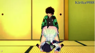 Mitsuri Kanroji and Shinobu Kocho and Daki and Tanjiro Kamado have intense sex - Demon Slayer Kimetsu no Yaiba Hentai