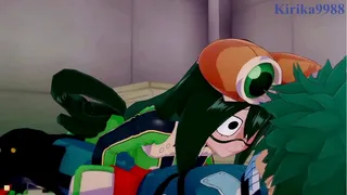 Tsuyu Asui and Mt. Lady and Izuku Midoriya intense sex. - My Hero Academia Hentai