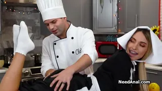 Cooking then anal with sexy Khloe