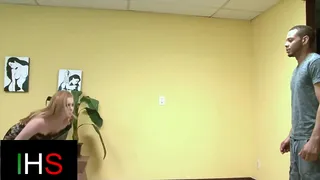 White skinned girl fucks with a big black cock and enjoys it like crazy