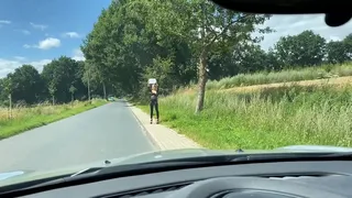 Young Wife fuck with Stranger Outdoor