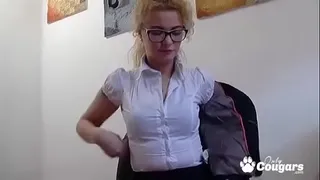 Angel Rips Her Pantyhose Open To Get To Her Wet Twat