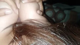Rich Russian handjob and finished on the tits