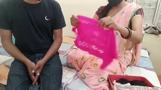 Gifted bra and panty to bhabhi on her birthday and got pussy fucked in return