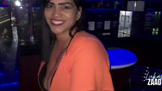 Naughty without panties at the club