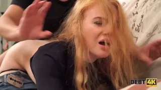 Debt4k. Outstanding Teen Doll Has Passionate Sex With Loan Collector