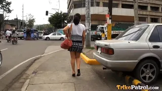 Little Asian c. down big tourist dick