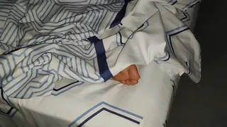 I sneak into her room and this girl has her pussy in a sweet white thong