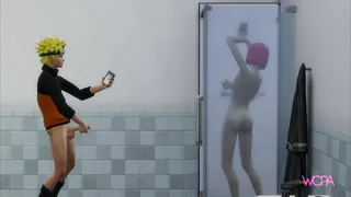 [TRAILER] Naruto Uzumaki watches Sakura Haruno taking a shower and she gives it to him in the bathroom