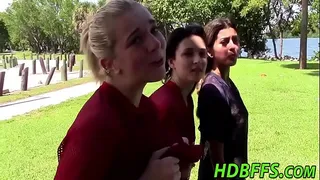 Wild teen whores ride cock at sex party and get pussies rubbed
