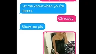Cuckold couple at the bar texting