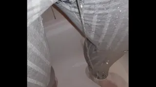 Pee in yoga pants and socks