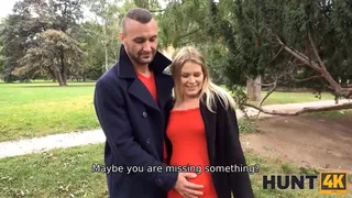 HUNT4K. Pregnant girl feels bizarre desire to be bonked in face of hubby