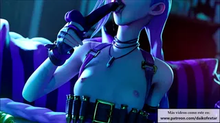 Instructions for anal and masturbation with Jinx, from LoL.
