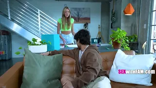 Addison Was Annoyed By Her Step Bro Annoying Her Before An Exam Till She Realizes His Cock Size