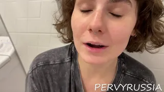 stepbro fucks my tight ass & pussy comes on feet Darcy Dark tight pussy perfect ass