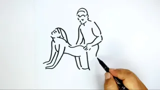 Full penetration of classic doggy pose to reach the limit