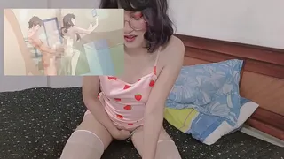 Reacting to hentai Amanee - touching me richly and commenting