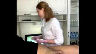 Deep depilation of men's bikini to a client with a piercing on his forehead