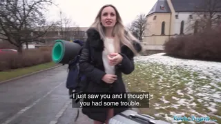 Public Agent Wife with a stunning boy has intercourse with a guy with large penis