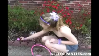Cute Kitty Flashing Her Panties In Public