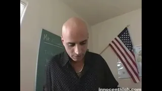 Slutty gives the teacher blowjob