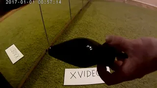 inflatable plug in a man's ass