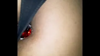 Whore with anal plug