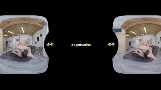 Piss VR at it's best with Vanessa Hell and Dildo Masturbation on the couch