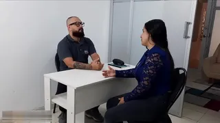 Getting a good deal with the principal of my stepdaughter's school, I made her fuck me in exchange for not kicking her out of school - Porn in Spanish