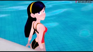 Violet Parr on the pool, public sex POV | The Incredibles