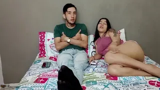 Stepsister with big ass, Squirts on her stepbrother's cock!