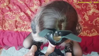 POV blowjob to a hot wife with a friend. cuckold is watching. compilation