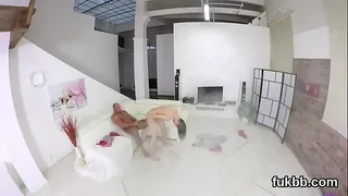 Naughty chick fingers cunt and gets licked and penetrated in pov