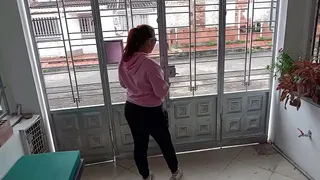 MY NEIGHBOR SEEMS VERY SHY BUT ACTUALLY SHE IS A WHOLE BITCH AND MOVES IT VERY RICH