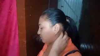 My cuckold husband welcomes me home after spending all day fucking with my boss at work. I'm a Latina slut, he came to take a shower because I'm full of cum