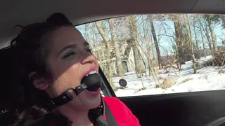 Driving around while ball gagged