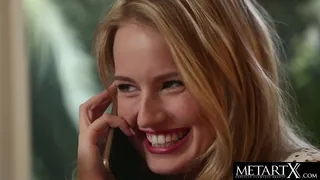Following her horny lover's instructions to fingerbang her pussy