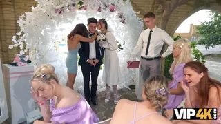 VIP4K. A real wedding anal fuck, Bride was nailed by a toastmaster. Hot sex with Jane White