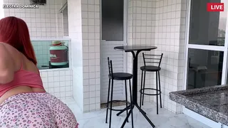 I hired this naughty maid who wears these shorts to tease me, look how that hot ass shakes