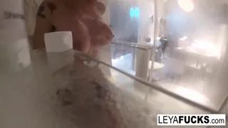 Hot blonde gets wet