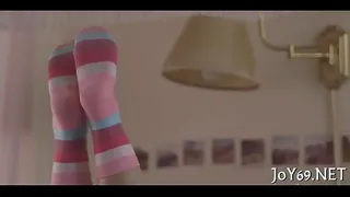 Elegant legal age teenager in a softcore play