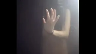 Vane Reyes fingering her pussy in the bathroom