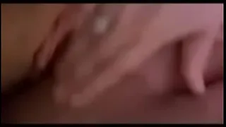 Stripping down and touching pussy