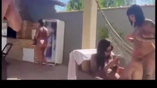 I had a little party with the hotties from the internet. The whoredom was in full swing