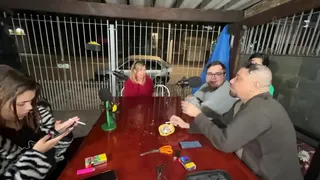 Doing whoring in the garage in front of the street