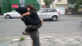 SEX WHORE AND SEXY IN THE STREET WITH THE CARS PASSING AND EVERYBODY WATCHING THE ALL THE ACTION