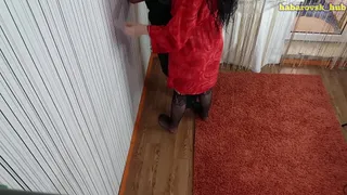 the owner fucks a sexy girl in stockings and brings her to orgasm