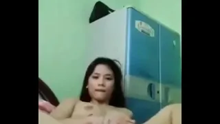 Sexy asian teen finger fucks herself to orgasm on cam