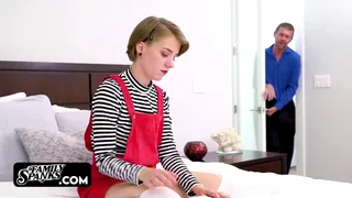 Supportive Step Father Nows How to Relax his Angry StepDaughter